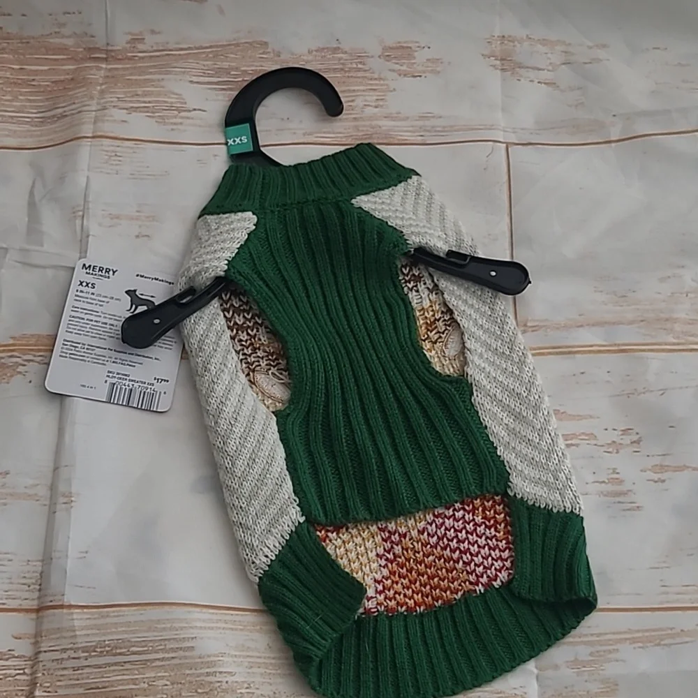 Dog .. Christmas .. Sweater .. Reindeer .. XXS 9-11‎ inches